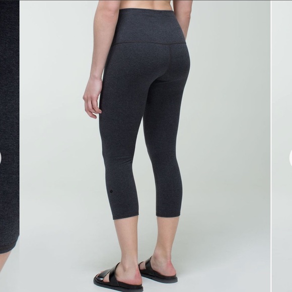 lululemon athletica Pants - Lululemon Wunder Under Crop Heathered Black